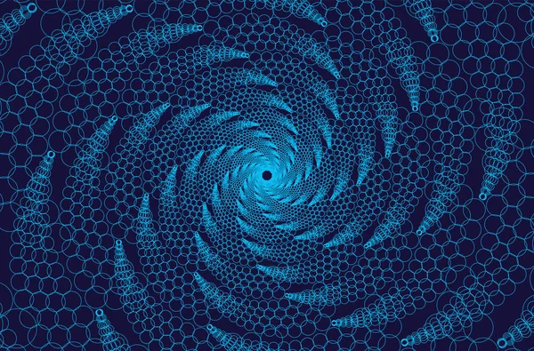 Motif Texture Spirale Vectorielle Demi Teinte Pointillée Stipple Dot Milieux — Image vectorielle