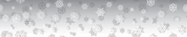 Fondo Invierno Sin Costuras Con Copos Nieve Imagen Vectorial — Vector de stock