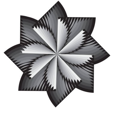 Süslen, doğu mandala. Sanat, yuvarlak, siyah beyaz süs 