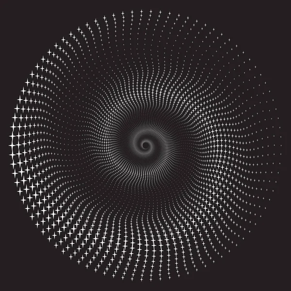 Motif Texture Spirale Vectorielle Demi Teinte Pointillée Stipple Dot Milieux — Image vectorielle