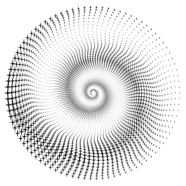 Точечный Полутоновый Векторный Спиральный Рисунок Текстура Стипл Дот Фон Черными — стоковый вектор