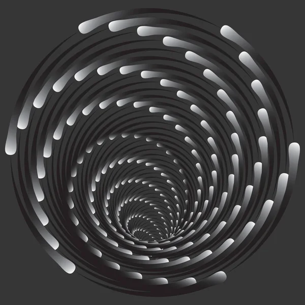 Tunnel Wormgat Digitale Draad Frame Tunnel Tunnelraster Achtergrond Abstracte Vectorafbeelding — Stockvector