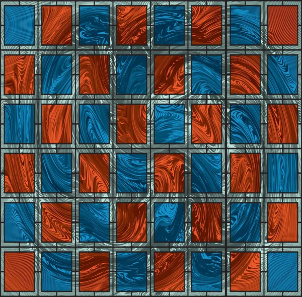 Vidro Manchado Fundo Abstrato Estrutura Ruído Com Azulejos Coloridos Imagem — Vetor de Stock