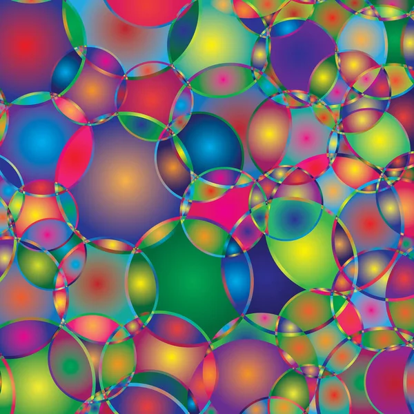 Fundo Sem Emenda Abstrato Brilhante Colorido Esferas Com Gradiente Ilustração — Vetor de Stock