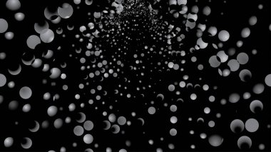 Tünel ya da solucan deliği. Dijital telgraf tüneli. Üç boyutlu tünel ızgarası. Arkaplan soyut vektör resmi