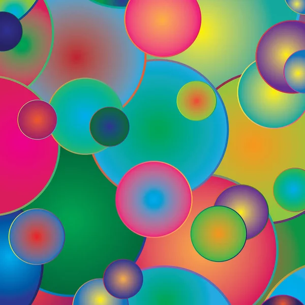 Fundo Abstrato Esferas Coloridas Com Gradiente Ilustração Vetorial — Vetor de Stock