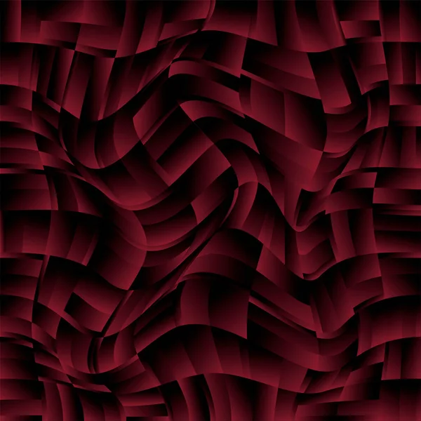 Fond Couleur Linéaire Abstrait Surface Ondulée Tissu Foncé Monochromatique — Image vectorielle