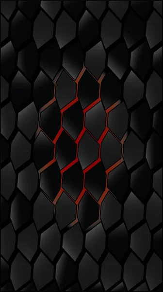 Abstract Hexagonische Achtergrond Modern Schermvectorontwerp Voor Mobiel — Stockvector