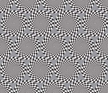 Noktalı Yarım Tonlu Vektör Döner Deseni ya da Doku. Elipsli Nokta Arkaplanı