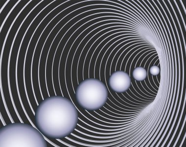 Koyu soyut boya arka planı. Küreli tünel