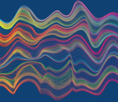 Modern dalga eğrisi soyut sunum arkaplanı. Vektör illüstrasyonu