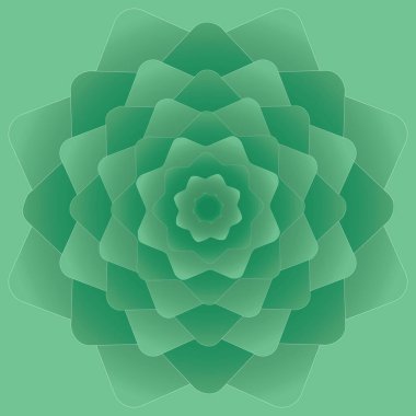 Çiçek. Yarı ton yeşil monokrom vektör deseni veya dokusu