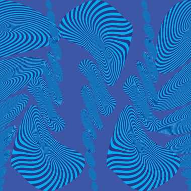 Kusursuz Vektör Sarmal Renk Deseni veya Doku. Çizgili Şekillere sahip soyut arkaplan