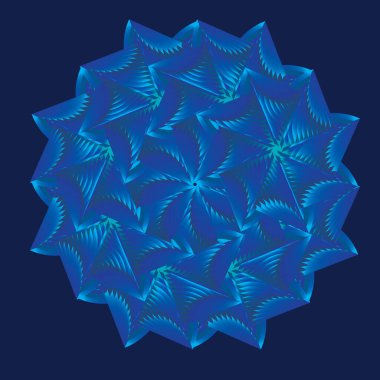 Süslen, doğu mandala. Sanat, yuvarlak, siyah beyaz süs 