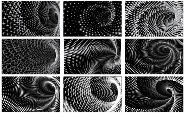 Tünel ya da solucan deliği soyut resimleri kümesi
