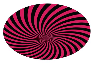 Dairesel çizgili geometri tasarım elementi. Vektör illüstrasyonu