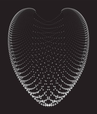 Noktalı Yarım Tonlu Vektör Sarmal Renk Deseni veya Doku. Benek Noktası Arkaplanı Yıldızlarla