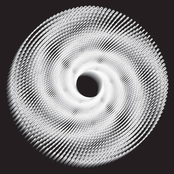 Prickig Halftone Vektor Spiralmönster Eller Textur Stipple Dot Bakgrunder Med — Stock vektor