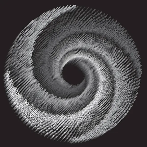 Точечный Полутоновый Векторный Спиральный Рисунок Текстура Задний План Кругами — стоковый вектор
