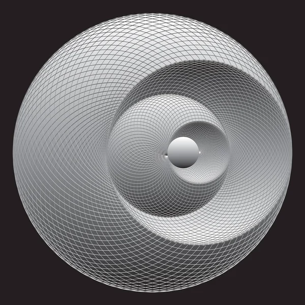 抽象的背景 有网眼的银球矢量说明 — 图库矢量图片