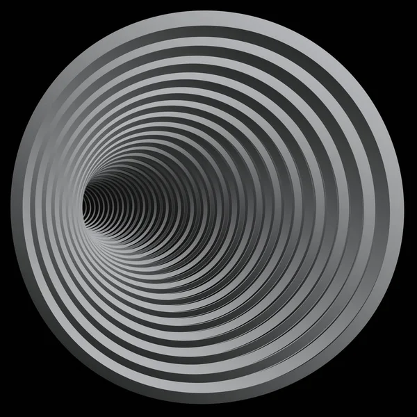 Tunnel Wormgat Digitale Draad Frame Tunnel Tunnelraster Achtergrond Abstracte Vectorafbeelding — Stockvector