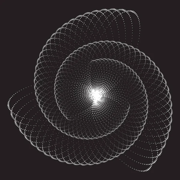 Точечный Полутоновый Векторный Спиральный Рисунок Текстура Задний План Кругами — стоковый вектор