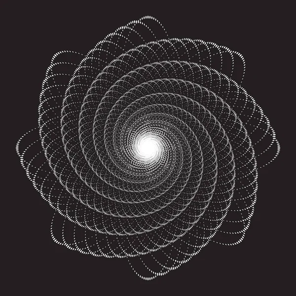 Dotted Halftone Vector Spiral Pattern Υφή Stipple Dot Backgrounds Κύκλους — Διανυσματικό Αρχείο