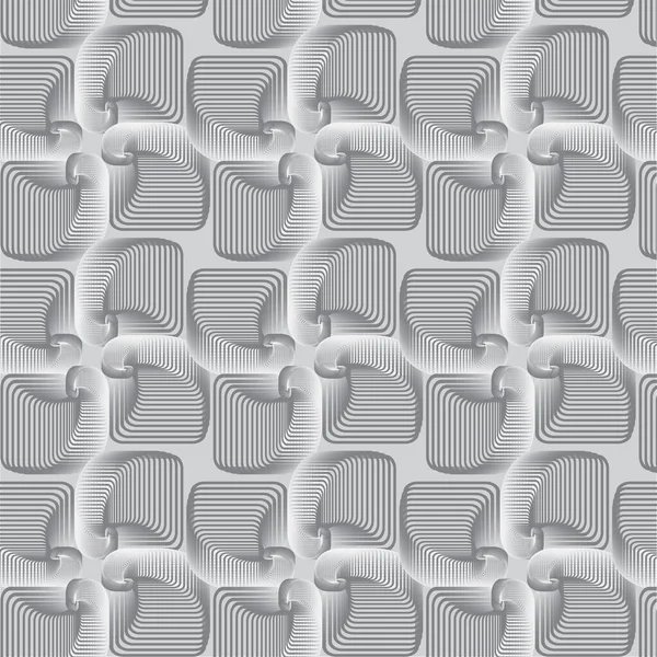 Fondo Sin Costura Elementos Diseño Espiral Lineal Abstracto Blanco Negro — Vector de stock