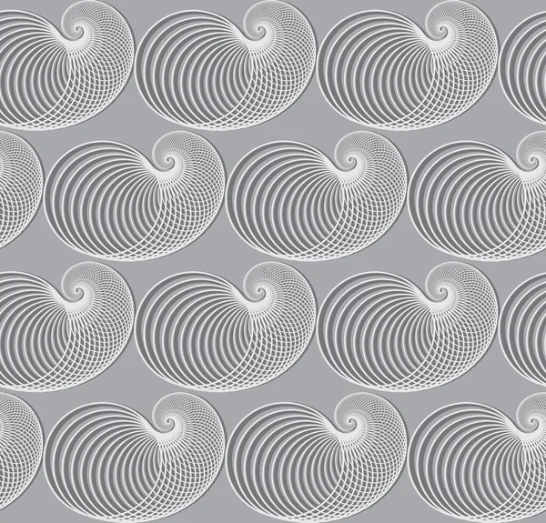 Nahtloser Hintergrund Aus Abstrakten Linearen Schwarz Weiß Spiraldesign Elementen Hochgesättigt — Stockvektor