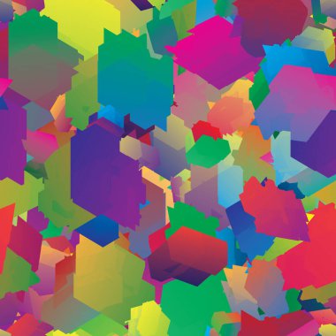 Soyut arkaplan. Çokrenkli çokgenli gürültü yapısı. Vektör resmi