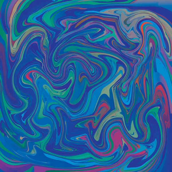 Abstrato Líquido Espiral Pintura Fundo Ilustração Vetorial — Vetor de Stock