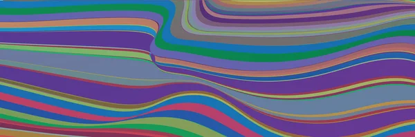 Fond Couleur Linéaire Abstrait Surface Ondulée Tissu Multicolore — Image vectorielle