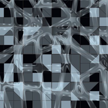 Dekoratif metalik ızgara. Yuvarlak şekilli koyu bir desen. 3D numune tasarımı. Cep telefonu için soyut arkaplan