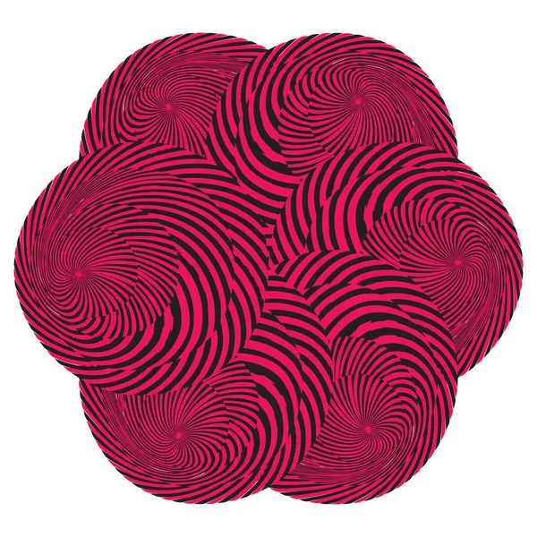 Abstrakte Runde Farbe Gestreifter Spiralhintergrund Vektorillustration — Stockvektor