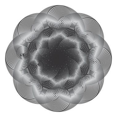 Soyut yuvarlak çizgili spiral arka plan. Vektör illüstrasyonu