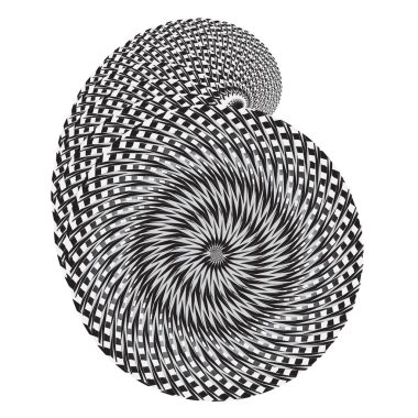 Soyut yuvarlak çizgili spiral arka plan. Vektör illüstrasyonu