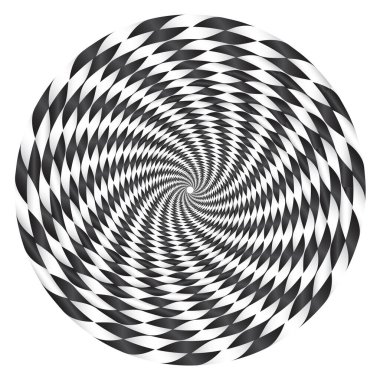 Noktalı Yarım Tonlu Vektör Döner Deseni ya da Doku. Rhombus ile Benek Noktası Arkaplanı