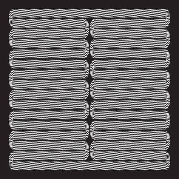 Abstrakt Gestreifter Schwarz Weißer Spiralhintergrund Vektorillustration — Stockvektor