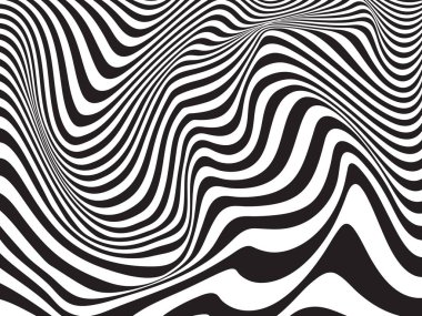 Modern dalgalı eğri soyut sunum arkaplanı. Çizgili yüzey. Vektör illüstrasyonu