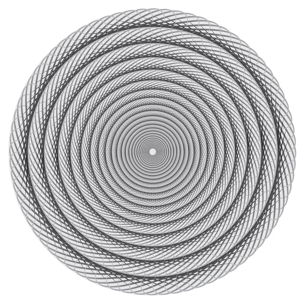 Soyut doğrusal siyah beyaz arkaplan. Gri örgülü kordon sarmalı
