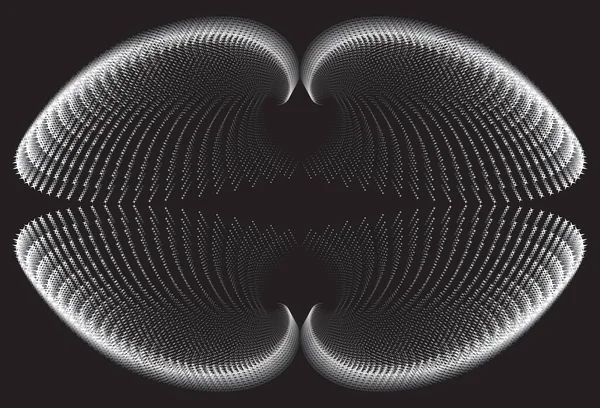 Dotted Halftone Vector Spiral Design Element Stipple Dot Backgrounds — Stok Vektör