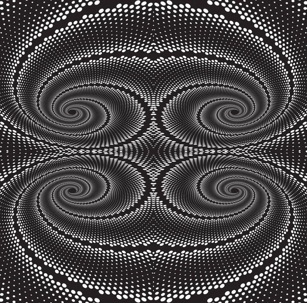 Patrón Textura Espiral Vectorial Semitono Punteado Stipple Dot Fondos Con — Vector de stock