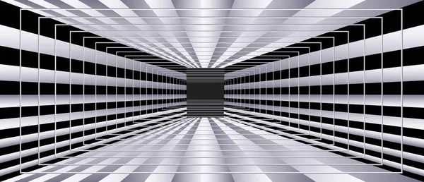 Contexte Abstrait Image Tunnel Gradient Monochrome Illustration Vectorielle — Image vectorielle