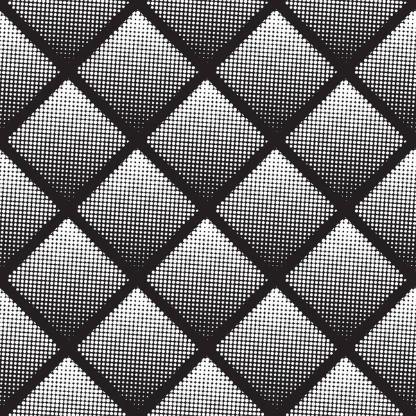 点線ハーフトーンシームレスベクトルパターンまたはテクスチャ 黒丸付きのシンプルなドットの背景 — ストックベクタ