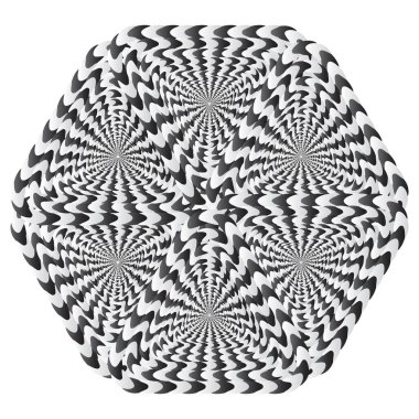 Süslen, doğu mandala. Sanat, yuvarlak, siyah beyaz süs 