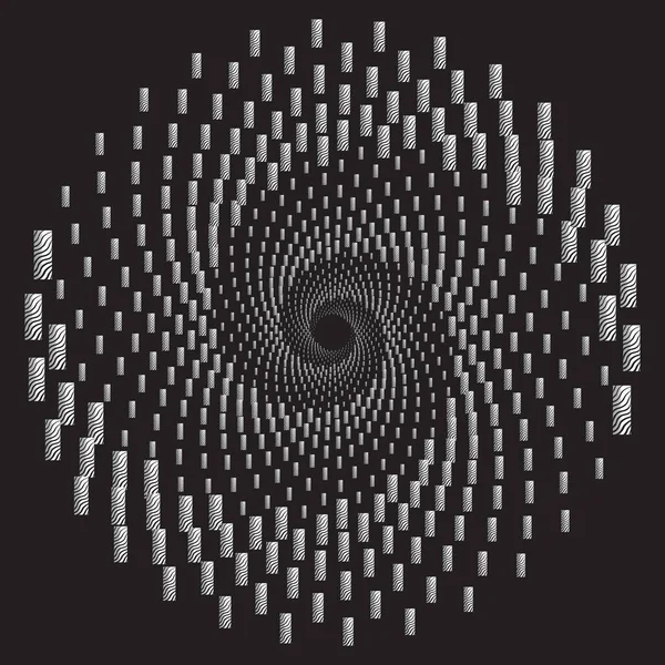 Точечный Полутоновый Векторный Спиральный Рисунок Текстура Задний План Цилиндрами — стоковый вектор