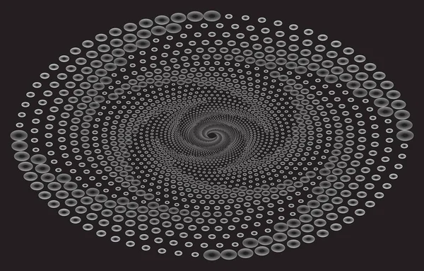 Motif Texture Spirale Vectorielle Demi Teinte Pointillée Stipple Dot Milieux — Image vectorielle