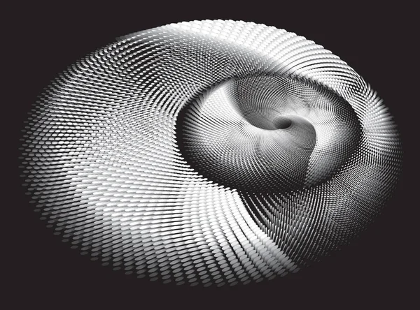 Точечный Полутоновый Векторный Спиральный Рисунок Текстура Задний План Белыми Кругами — стоковый вектор