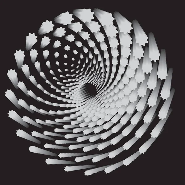 Точечный Полутоновый Векторный Спиральный Рисунок Текстура Стиппл Дот Фон — стоковый вектор