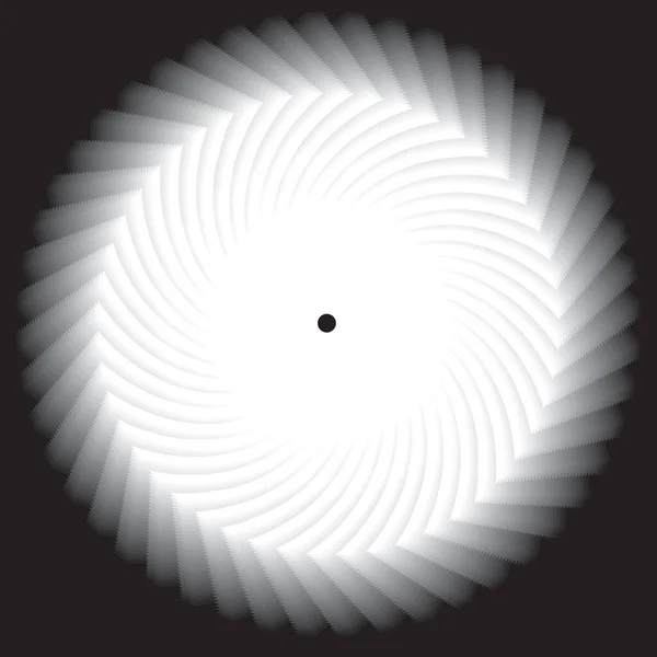Abstrait Rayé Noir Blanc Élément Conception Spirale Haut Saturé — Image vectorielle